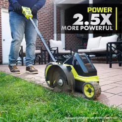 RYOBI RY40760-AC 40V HP Brushless 9 in. Edger w/ Extra Edger Blade, 4.0 Ah Battery and Charger