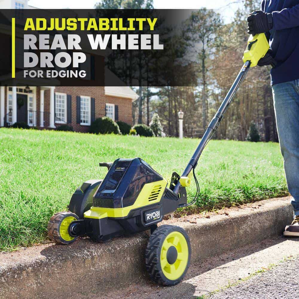 RYOBI RY40760-AC 40V HP Brushless 9 in. Edger w/ Extra Edger Blade, 4.0 Ah Battery and Charger