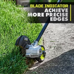 RYOBI RY40780 40V HP Brushless Stick Lawn Edger with 4.0 Ah Battery and Charger