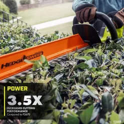 RYOBI P2680-PNR ONE+ HP 18V Brushless 22 in. Cordless Battery Hedge Trimmer & Brushless Cordless Pruner w/ 2.0 Ah Battery & Charger