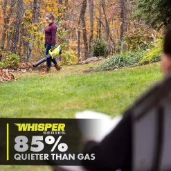 RYOBI RY404130-SPR 40V HP Whisper Series 155 MPH 600 CFM Cordless Leaf Blower and 4 Gal. Backpack Sprayer with 4.0 Ah Battery and Charger
