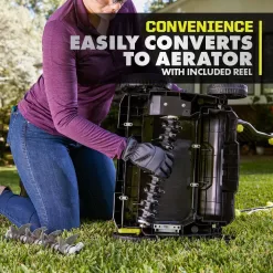 RYOBI P2740 ONE+ HP 18V Brushless 14 in. Cordless Battery Dethatcher/Aerator with (2) 4.0 Ah Batteries and Charger