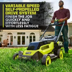 RYOBI 40V HP Brushless 20 in. Cordless Electric Battery Multi-Blade Walk Behind Self-Propelled Mower - 8.0Ah Battery & Charger