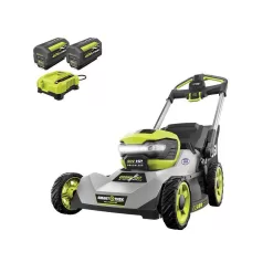 RYOBI 40V HP Brushless 21 in. Cordless Battery Walk Behind Multi-Blade Self-Propelled Mower - (2) 6.0 Ah Batteries & Charger