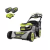 RYOBI 40V HP Brushless Whisper Series 21. in Walk Behind Self-Propelled All Wheel Drive Mower - (2) 6.0 Ah Batteries & Charger