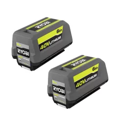 RYOBI OP4060-2B 40V Lithium-Ion 6.0 Ah High Capacity Battery (2-Pack)