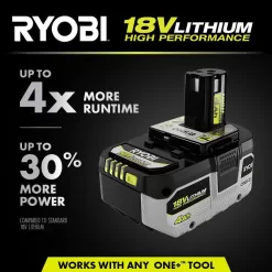 RYOBI PBP2004-3 ONE+ 18V Lithium-Ion HIGH PERFORMANCE 4.0 Ah Battery (6-Pack)