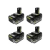 RYOBI PBP2004-PBP2007 ONE+ 18V HIGH PERFORMANCE Lithium-Ion (2) 4.0 Ah and (2) 6.0 Ah Batteries