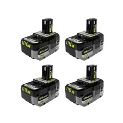 RYOBI PBP2004-PBP2007 ONE+ 18V HIGH PERFORMANCE Lithium-Ion (2) 4.0 Ah and (2) 6.0 Ah Batteries