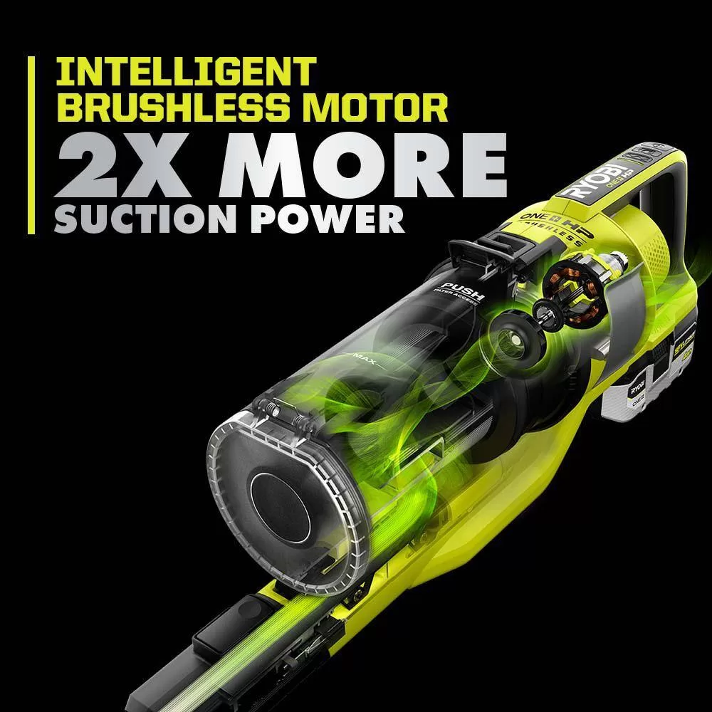 RYOBI PBLSV716K-PCL700B ONE+ HP 18V Brushless Cordless Pet Stick Vacuum Cleaner