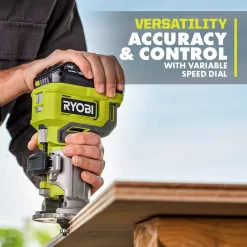 RYOBI ONE+ 18V Compact Router Kit with 2.0 Ah Battery, Charger, and 6.0 Ah HIGH PERFORMANCE Battery (2-Pack)