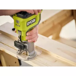 RYOBI ONE+ 18V Compact Router Kit with 2.0 Ah Battery, Charger, and 6.0 Ah HIGH PERFORMANCE Battery (2-Pack)