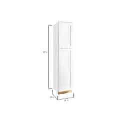 Hampton Bay KP1884-SSW Shaker 18 in. W x 24 in. D x 84 in. H Assembled Pantry Kitchen Cabinet in Satin White