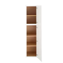 Hampton Bay KP1884-SSW Shaker 18 in. W x 24 in. D x 84 in. H Assembled Pantry Kitchen Cabinet in Satin White