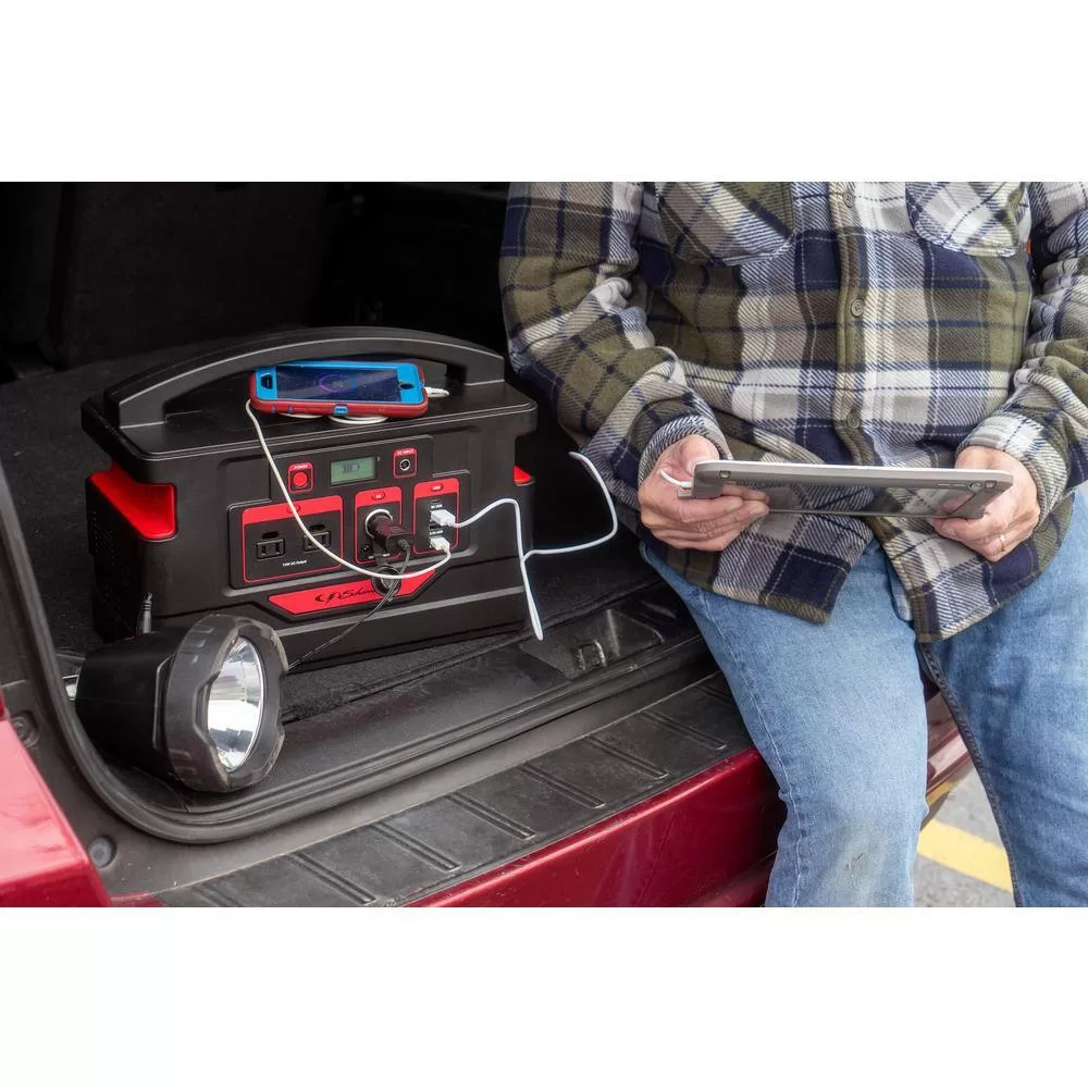 Schumacher Electric SL1467 880 Wh Portable Lithium Power Generator, Fuel and Fume Free, 1000W Pure Sine Wave Inverter