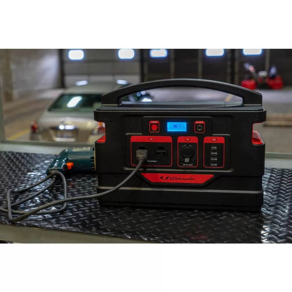 Schumacher Electric SL1467 880 Wh Portable Lithium Power Generator, Fuel and Fume Free, 1000W Pure Sine Wave Inverter