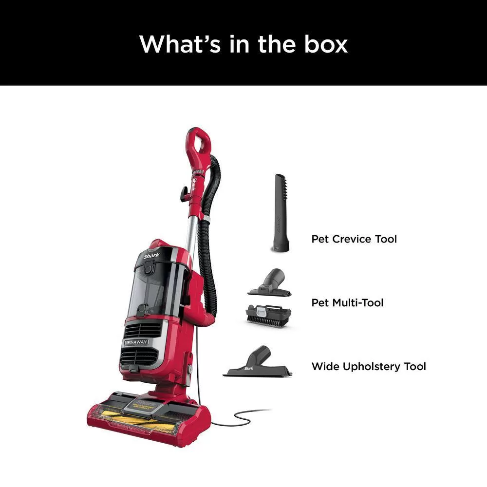 Shark ZU561 Navigator Lift-Away Lightweight Bagless Corded HEPA Filter Upright Vacuum with Self-Cleaning Brushroll in Red - ZU561