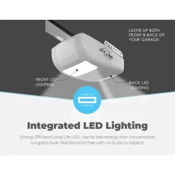 SkyLink ATR-5922BKUW 1-1/4 HPF Quiet Belt Drive Smart Dual LED Garage Door Opener (Wi-Fi) with Battery Backup