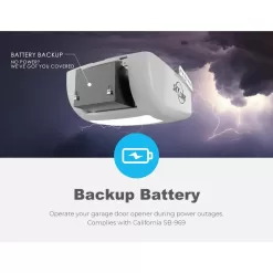 SkyLink ATR-5922BKUW 1-1/4 HPF Quiet Belt Drive Smart Dual LED Garage Door Opener (Wi-Fi) with Battery Backup