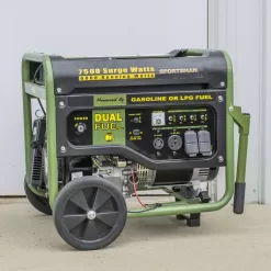 Sportsman 806601 7,500/6,000-Watt Dual Fuel Powered Portable Generator with Electric Start and Runs on LPG or Regular Gasoline