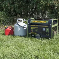 Sportsman 806663 4,000-Watt/3,500-Watt Recoil Start Tri Fuel Portable Generator, Runs on Natural Gas, Gasoline, or Propane