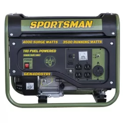 Sportsman 806663 4,000-Watt/3,500-Watt Recoil Start Tri Fuel Portable Generator, Runs on Natural Gas, Gasoline, or Propane