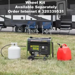 Sportsman 806694 4,000/3,500-Watt Recoil Start Dual Fuel Gasoline Propane Portable Generator with CO Detector Auto-Shutoff