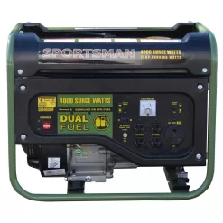 Sportsman 806694 4,000/3,500-Watt Recoil Start Dual Fuel Gasoline Propane Portable Generator with CO Detector Auto-Shutoff