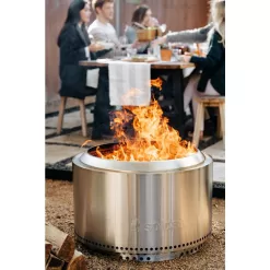 Solo Stove Yukon, Stand & Shelter 2.0 27 in. x 27 in. x 19.8 in. Outdoor Stainless Steel Wood Burning Fire Pit