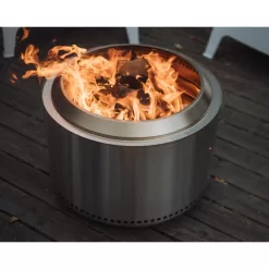 Solo Stove Yukon, Stand & Shelter 2.0 27 in. x 27 in. x 19.8 in. Outdoor Stainless Steel Wood Burning Fire Pit
