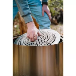 Solo Stove Yukon, Stand & Shelter 2.0 27 in. x 27 in. x 19.8 in. Outdoor Stainless Steel Wood Burning Fire Pit