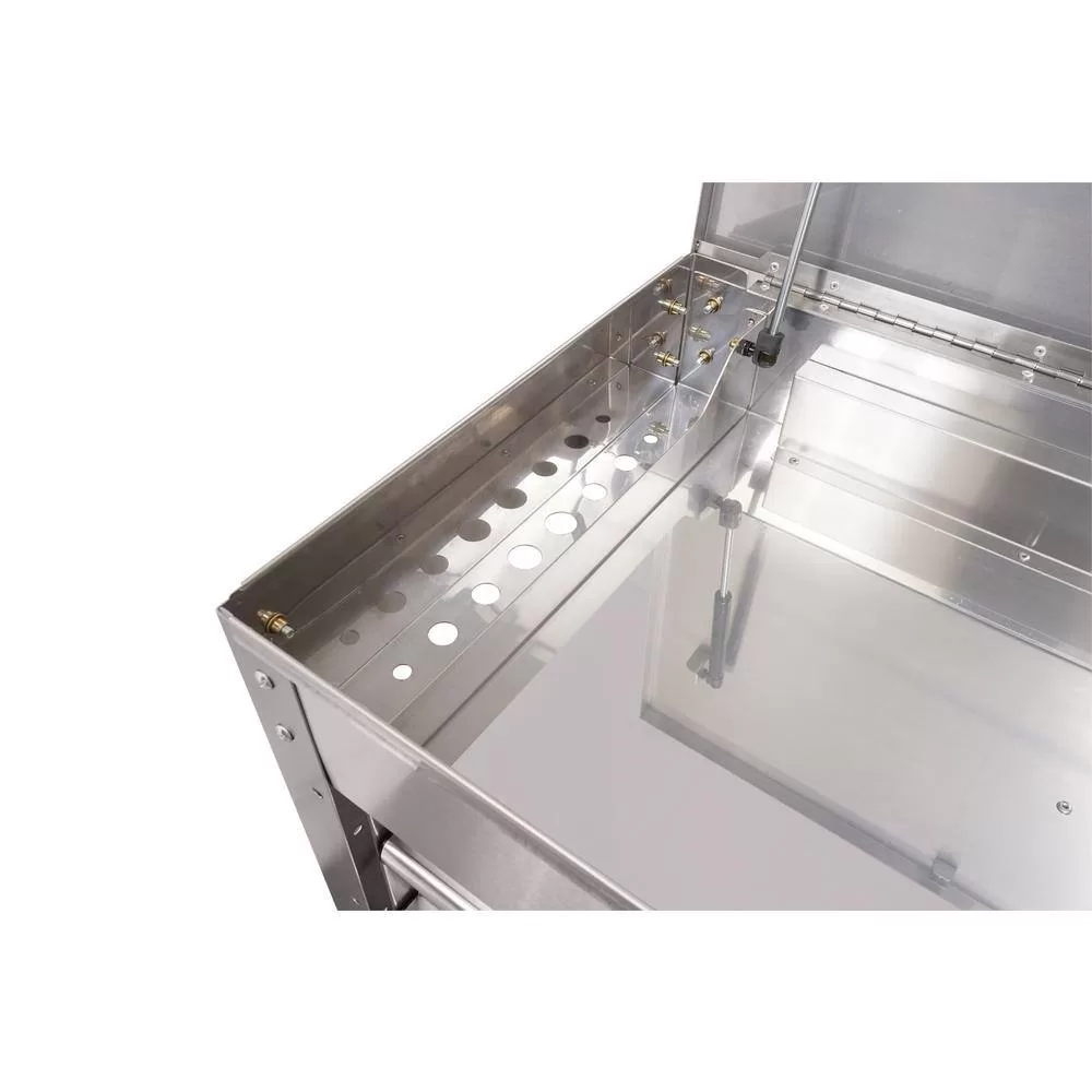 Husky HOUC3304JX1 33 in. 4-Drawer Stainless Steel Mechanics Cart