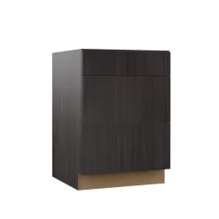 Hampton Bay B3D24-EDTH Designer Series Edgeley Assembled 24x34.5x23.75 in. Drawer Base Kitchen Cabinet in Thunder