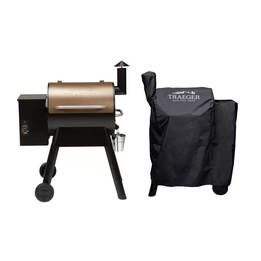 Traeger HD0041 Pro 22 Pellet Grill in Bronze with Cover