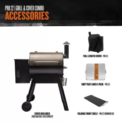 Traeger HD0041 Pro 22 Pellet Grill in Bronze with Cover