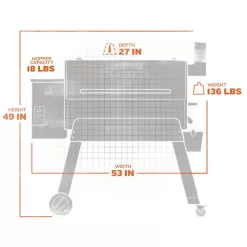 Traeger HD0042 Pro 34 Pellet Grill in Bronze with Cover