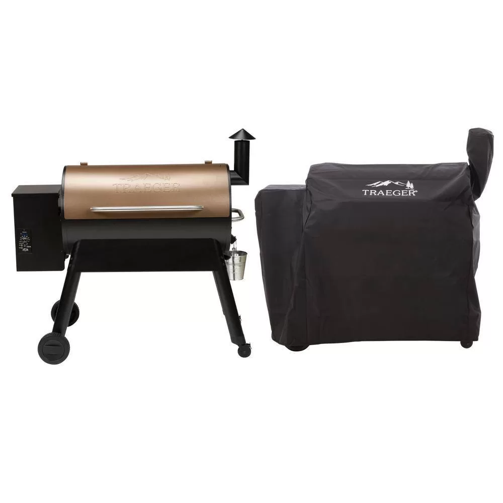 Traeger HD0042 Pro 34 Pellet Grill in Bronze with Cover