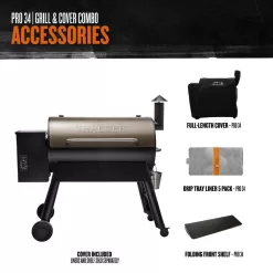 Traeger HD0042 Pro 34 Pellet Grill in Bronze with Cover