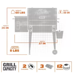 Traeger TFB30KLF Tailgater 20 Pellet Grill in Black