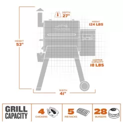 Traeger TFB57GLE Pro 575 Wifi Pellet Grill and Smoker in Black