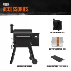 Traeger TFB57GLE Pro 575 Wifi Pellet Grill and Smoker in Black