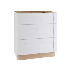 Contractor Express Cabinets Arlington Vesper White Plywood Shaker Stock Assembled Drawer Base Kitchen Cabinet Sft Cls 24 in W x 24 in D x 34.5 in H