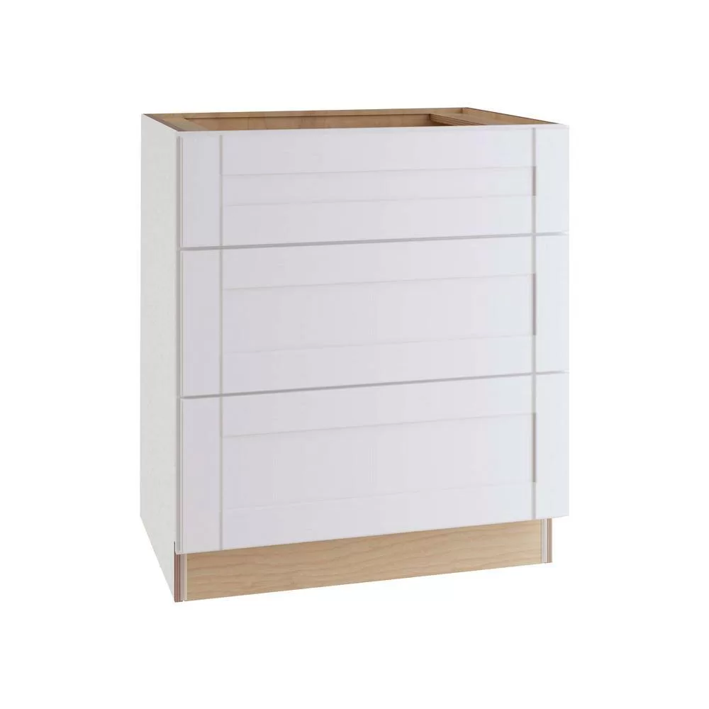 Contractor Express Cabinets Arlington Vesper White Plywood Shaker Stock Assembled Drawer Base Kitchen Cabinet Sft Cls 24 in W x 24 in D x 34.5 in H