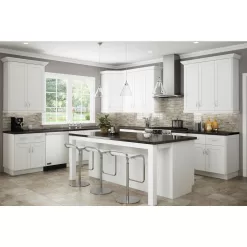 Contractor Express Cabinets Arlington Vesper White Plywood Shaker Stock Assembled Drawer Base Kitchen Cabinet Sft Cls 24 in W x 24 in D x 34.5 in H