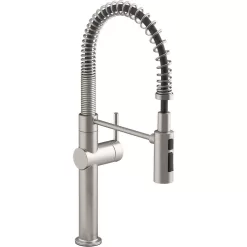 KOHLER Crue Semi-Professional Single-Handle Pull-Down Sprayer Kitchen Faucet in Vibrant Stainless