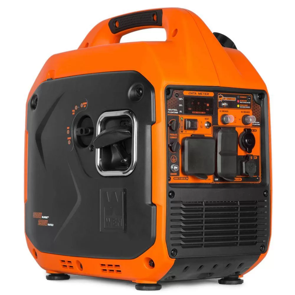 WEN 56360iX Super Quiet 3600/2900-Watt Lightweight RV-Ready Portable Inverter Generator with Fuel Shut Off and CO Watchdog