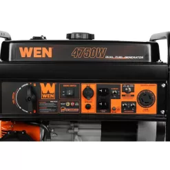 WEN DF472X 4750/3800-Watt 120-Volt/240-Volt Dual Fuel Portable Generator with CO Watchdog