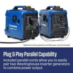 Westinghouse iGen2550c 2,550-Watt Gas Powered Portable Inverter Generator with Recoil Start, Quiet Technology, LED Data Center