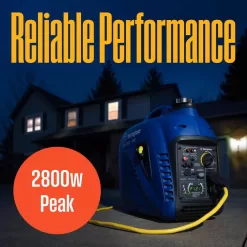 Westinghouse iGen2800c 2,800-Watt Gas Powered Portable Inverter Generator with Recoil Start, LED Data Center, Quiet Technology