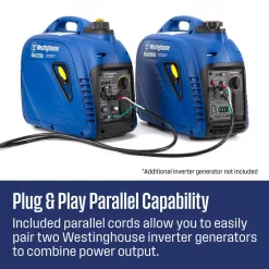 Westinghouse iGen2800c 2,800-Watt Gas Powered Portable Inverter Generator with Recoil Start, LED Data Center, Quiet Technology